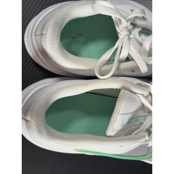 Nike Downshifter 11 Women's Size 7.5 White/Green Glow Running Shoes - Picture 8 of 11